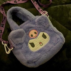 Kuromi Lolita Furry Plush Mini Crossbody Tote